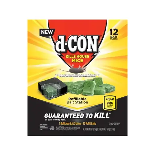 Refillable Bait Station, Solid Gray/Green - pack of 12