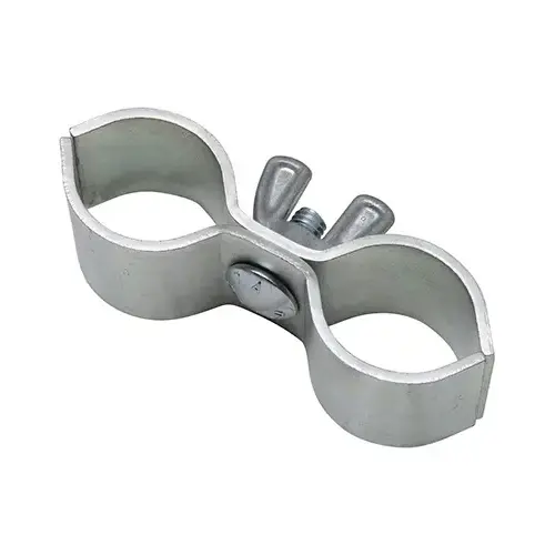 Gate Pipe Clamp 1.63" L Zinc-Plated Silver Steel Zinc-Plated Gate Pipe Clamp 1.63" L Zinc-Plated Silver Steel Zinc-Plated