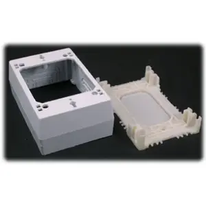 Wiremold C53 CordMate II Datacom Box, 1 -Gang, Plastic, White, Wall Mounting