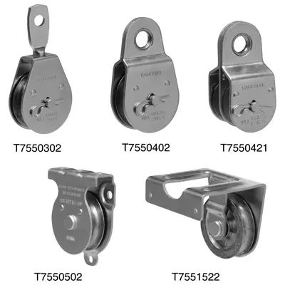 Campbells Single Sheave Rigid Eye Pulley 2 D Zinc Plated Steel Fixed Eye Zinc Plated - pack of 5 T7550402-XCP5