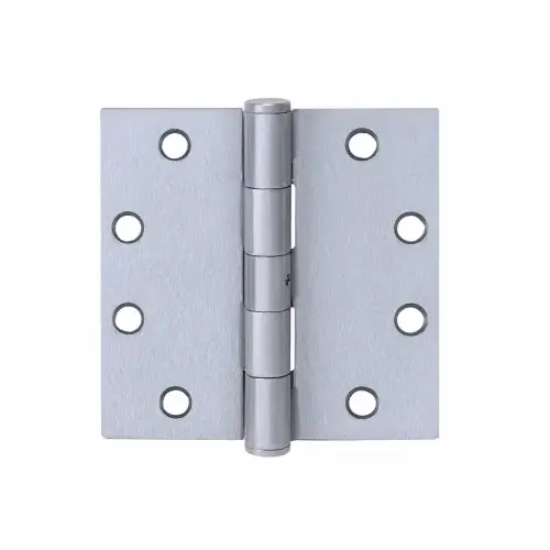 H4040 Series Square Hinge, 4 in H Frame Leaf, 0.085 in Thick Frame Leaf, Stainless Steel Satin