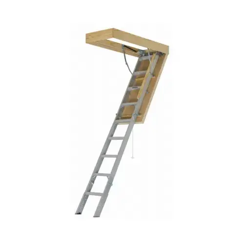Energy Efficient Attic Ladder, 7 ft x 7 in to 10 ft x 3 in H Ceiling, 25-1/2 x 54 in Ceiling Opening Energy Efficient Attic Ladder, 7 ft x 7 in to 10 ft x 3 in H Ceiling, 25-1/2 x 54 in Ceiling Opening