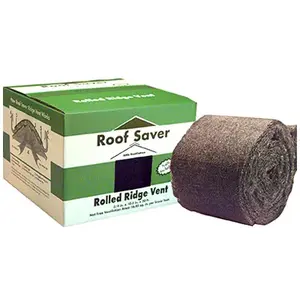 Roof Saver RS20G Rolled Ridge Vent 0.75" H X 10.5" W X 20 ft. L Fiber/Polyester Black