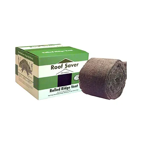 Rolled Ridge Vent 0.75" H X 10.5" W X 20 ft. L Fiber/Polyester Black Rolled Ridge Vent 0.75" H X 10.5" W X 20 ft. L Fiber/Polyester Black