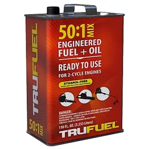 TruFuel 6525606 110 Oz. 50:1 Ethanol-Free Small Engine Fuel & Oil Pre-Mix Red