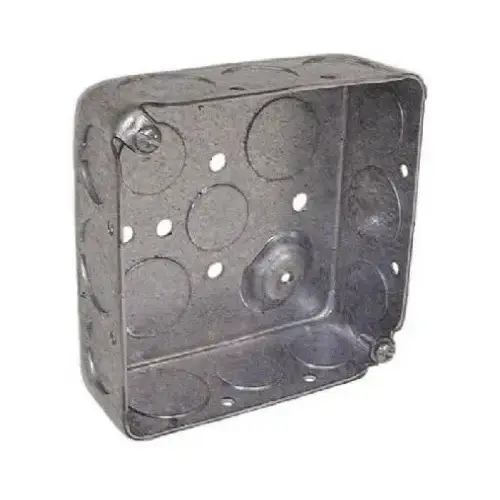 D4SB-50/75 Switch Box, 2 -Gang, 16 -Knockout, 1/2, 3/4 in Knockout, Steel, Gray, Galvanized D4SB-50/75 Switch Box, 2 -Gang, 16 -Knockout, 1/2, 3/4 in Knockout, Steel, Gray, Galvanized