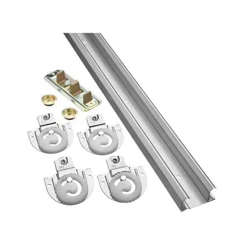 770D 60" By-Pass Door Hardware Set w/ Dial Action Hangers Galvanized