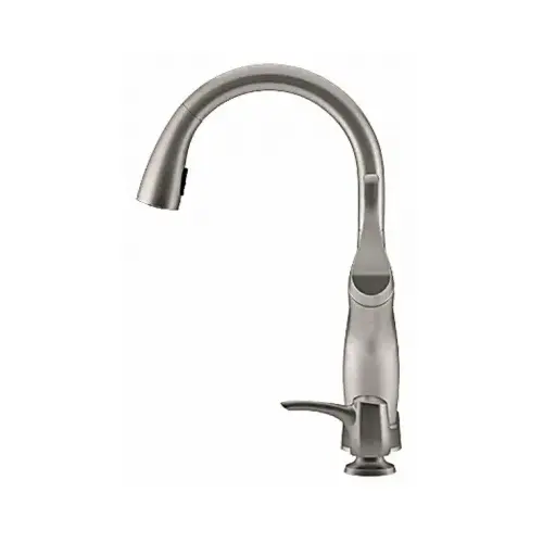 Pull-Down Kitchen Faucet One Handle Stainless Steel Stainless Steel Pull-Down Kitchen Faucet One Handle Stainless Steel Stainless Steel