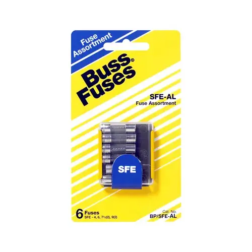 FUSE ASRTMNT LOWAMP 4/6/7.5/9A Clear - pack of 6 FUSE ASRTMNT LOWAMP 4/6/7.5/9A Clear - pack of 6