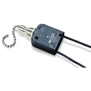 GB GSW-35 Pull Chain Switch, 1-Pole, 125/250 VAC, 6 A, Silver, Nickel Brass