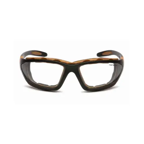 Safety Glasses Carthage Anti-Fog Full-Frame Clear Lens Black/Tan Frame Safety Glasses Carthage Anti-Fog Full-Frame Clear Lens Black/Tan Frame