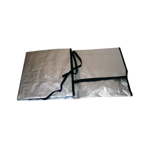 Air Conditioner Cover, 34 in L, 34 in W, 9 mil Thick Material, Polyethylene, Silver Air Conditioner Cover, 34 in L, 34 in W, 9 mil Thick Material, Polyethylene, Silver