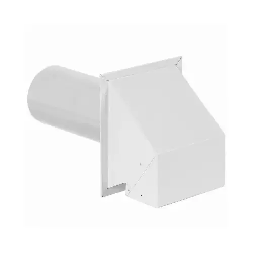 Wall Exhaust Hood 16.5" L X 4" D Silver/White Aluminum Silver/White