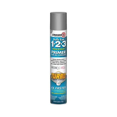 Oil Primer Bulls Eye 123 Turbo Gray Oil-Based Alkyd 26 oz Gray - pack of 6 Oil Primer Bulls Eye 123 Turbo Gray Oil-Based Alkyd 26 oz Gray - pack of 6