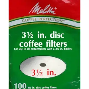 Melitta 628354 Disc Coffee Filters   pack of 100 White