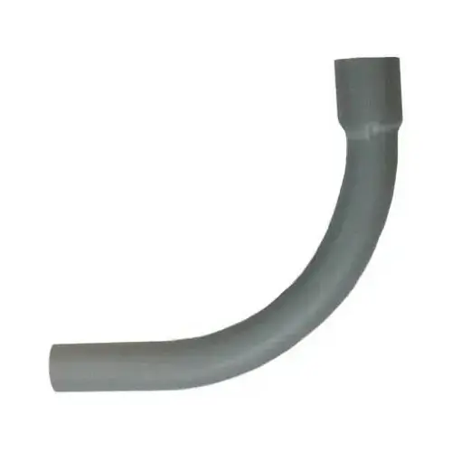 2 In. Schedule 40 90 Deg Standard Radius Belled End PVC Elbow Gray 2 In. Schedule 40 90 Deg Standard Radius Belled End PVC Elbow Gray