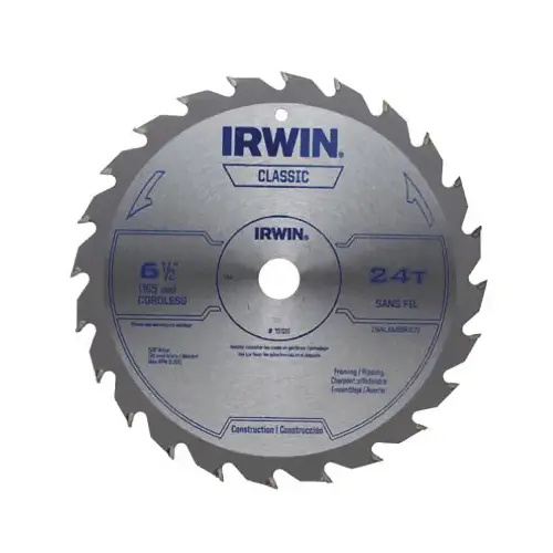 Carbide-Tipped Circular Saw Blades, 6 1/2 in, 24 Teeth - pack of 5 Carbide-Tipped Circular Saw Blades, 6 1/2 in, 24 Teeth - pack of 5