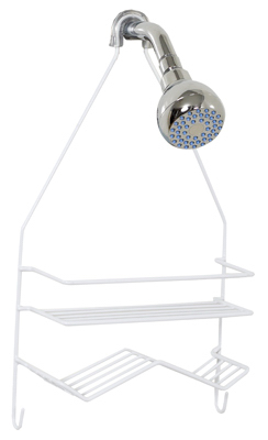 Zenna Home 7518W Shower Caddy 17.75" H X 3.75" W X 10" L White White