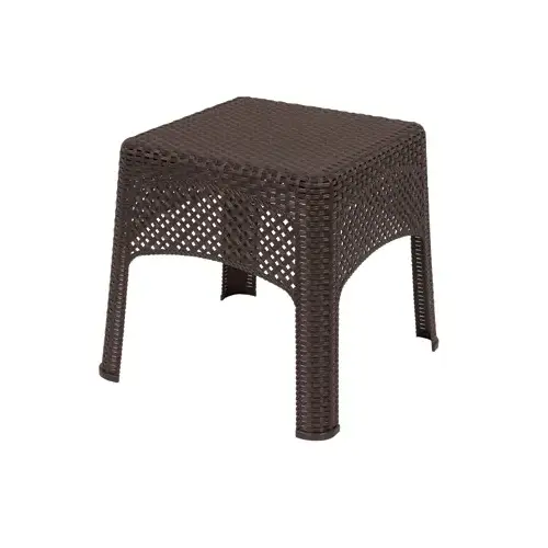 Side Table Earth Brown Square Resin Woven Earth Brown Side Table Earth Brown Square Resin Woven Earth Brown