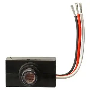 Woods 59408WD Light Control w/Photocell Black Photoelectric Black