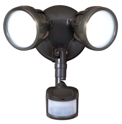 All-Pro MST18R17L Security Light Motion-Sensing Hardwired LED Bronze Bronze