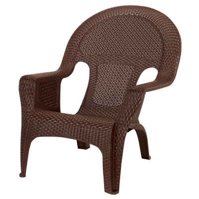 Adams 253626 Lounge Chair Brown Polypropylene Frame Woven