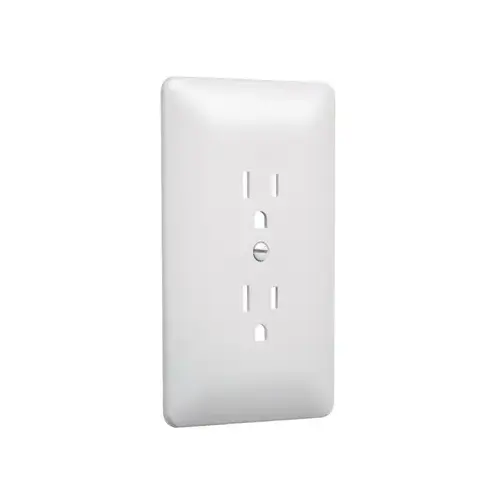 Wall Plate Cover Masque 2000 Series White 1 gang Plastic Duplex White Wall Plate Cover Masque 2000 Series White 1 gang Plastic Duplex White