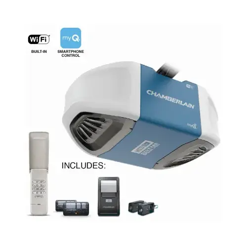 Garage Door Opener 0.5 HP Belt Drive WiFi Compatible Garage Door Opener 0.5 HP Belt Drive WiFi Compatible