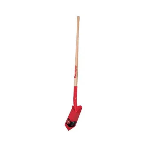 Heavy Duty Trenching/Cleanout Shovels, 11 X 5 Blade, Northern White Ash Handle Red - pack of 6