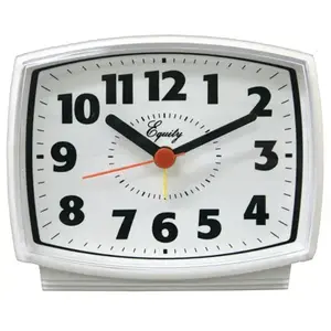 La Crosse 33100 Alarm Clock Equity 2" White Analog Plug-In White