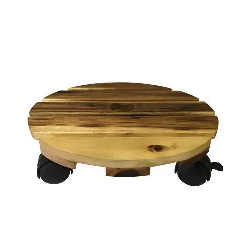 Plant Caddy 3.25" H X 12" W X 12" D Wood Traditional Natural Natural Plant Caddy 3.25" H X 12" W X 12" D Wood Traditional Natural Natural