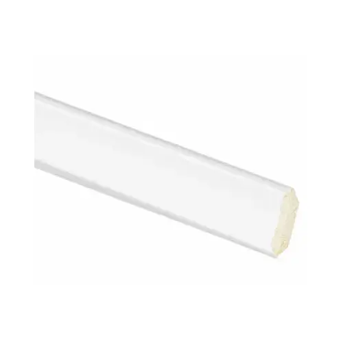 Trim 1/4" H X 8 ft. L Prefinished White Polystyrene Traditional Prefinished