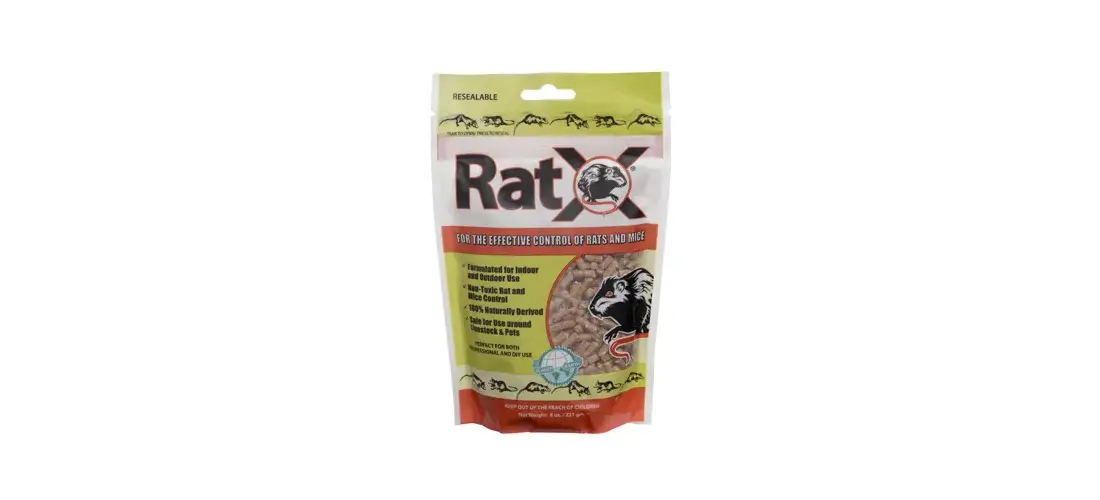 RatX 620100-6D RatX Pellets - Rat & Mouse Bait 8-OZ Resealable