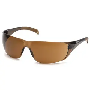 CARHARTT CH118S Safety Glasses Billings Anti-Fog Frameless Bronze Lens Black/Tan Frame