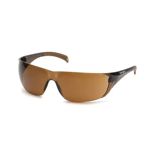 Safety Glasses Billings Anti-Fog Frameless Bronze Lens Black/Tan Frame