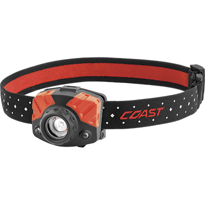 COAST 20485 Head Lamp 400 lm Black/Red LED AAA Battery Black/Red