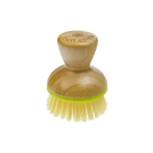 Dish Brush Bubble Up 2.36" W Medium Bristle Bamboo Handle Green