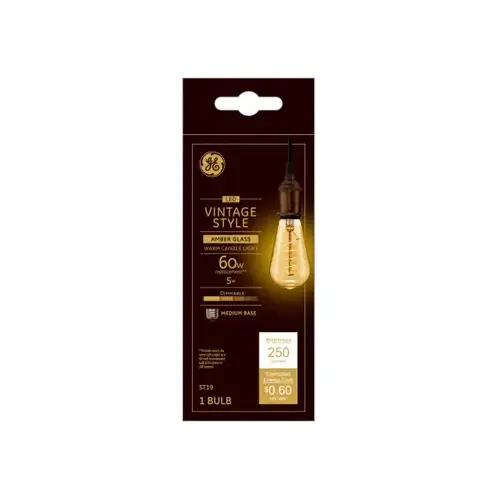 Filament LED Bulb ST19 E26 (Medium) Amber Warm White 60 W Transparent Amber - pack of 4 Filament LED Bulb ST19 E26 (Medium) Amber Warm White 60 W Transparent Amber - pack of 4