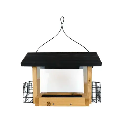Bird Feeder Nature's Way Wild Bird and Finch 6 qt Cedar Hopper 3 ports Brown Bird Feeder Nature's Way Wild Bird and Finch 6 qt Cedar Hopper 3 ports Brown