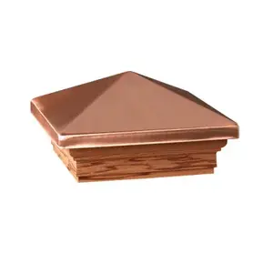 Maine Ornamental 72217 Post Cap, 4 in L, 4 in W, Cedar Wood Copper