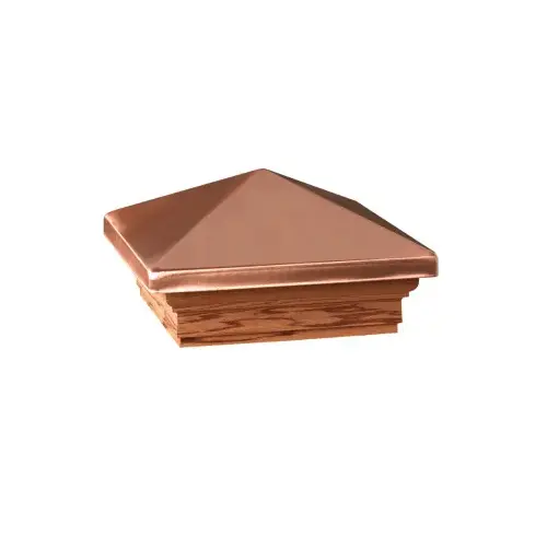 Post Cap, 4 in L, 4 in W, Cedar Wood Copper