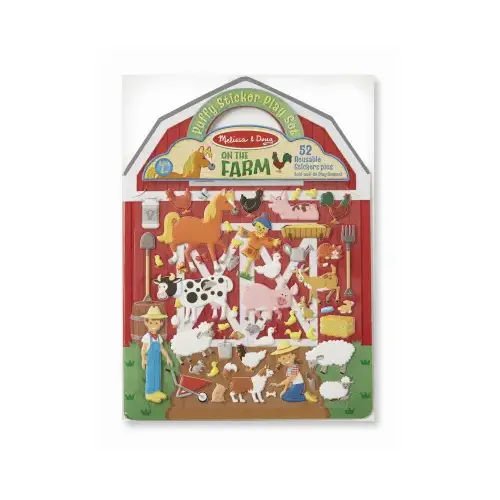 Farm Puffy Stickers Set Plastic 53 pc