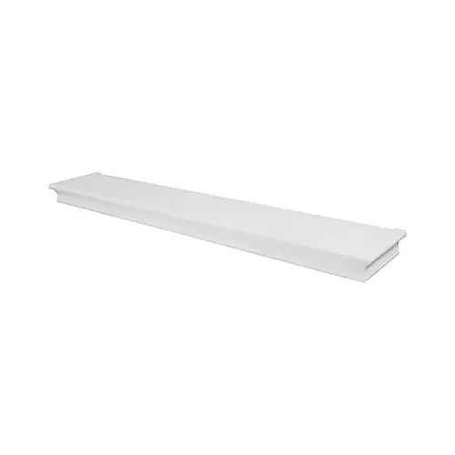 Floating Shelf 2" H X 36" W X 6" D White Wood White
