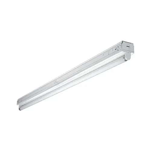 Fluorescent Strip Light, 120 V, 1-Lamp, Bi-Pin Lamp Base, 2900 Lumens Lumens, White Fixture