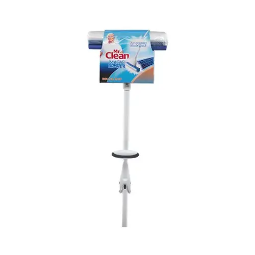 Mop with Scrub Brush Magic Eraser 10.5" W Roller Blue/White - pack of 4