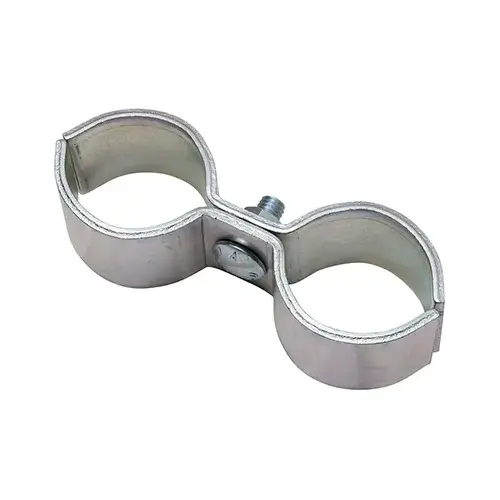 Gate Pipe Clamp 2" L Zinc-Plated Silver Steel Zinc-Plated Gate Pipe Clamp 2" L Zinc-Plated Silver Steel Zinc-Plated
