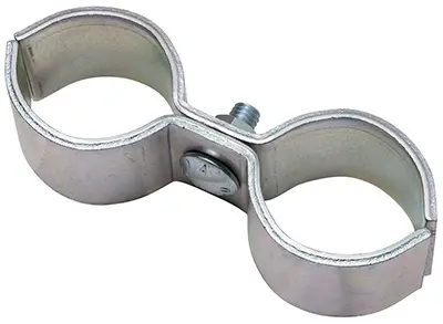 National Hardware Gate Pipe Clamp 2 L Zinc-Plated Silver Steel Zinc-Plated N344-648