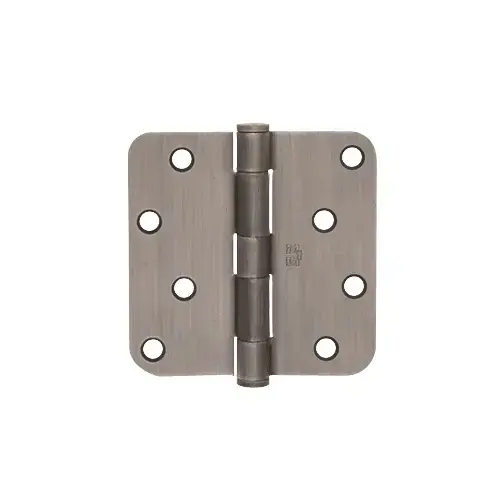 Antique Nickel 4" x 4" Residential Hinge 5/8" Radius Pair Antique Nickel 4" x 4" Residential Hinge 5/8" Radius Pair
