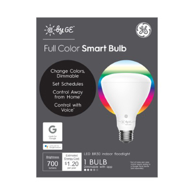 C by GE 93103487 LED Smart Bulb BR30 E26 (Medium) Color Changing 65 W Frosted