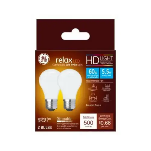 LED Bulb Relax A15 E26 (Medium) Soft White 60 W Frosted Pair LED Bulb Relax A15 E26 (Medium) Soft White 60 W Frosted Pair